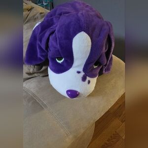 Vintage 24" Lisa Frank Purple and White Violet Plush Dog